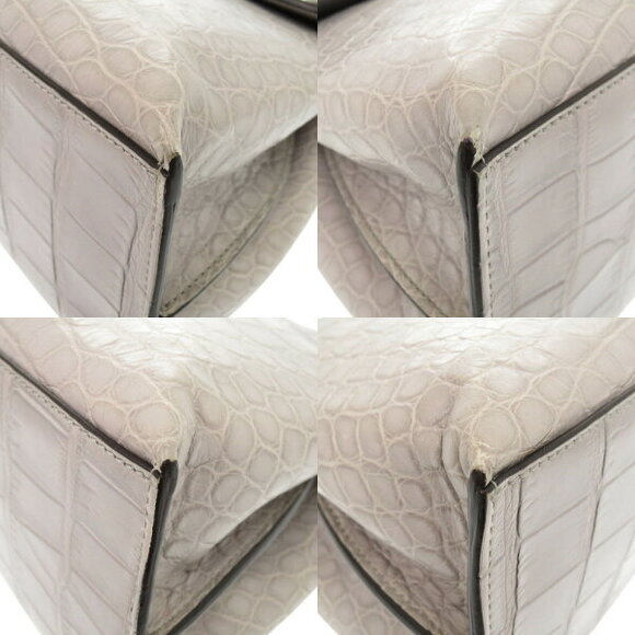 Gucci Daily Bamboo Crocodile Gray Handbag Shoulder Bag - Picture 4 of 8